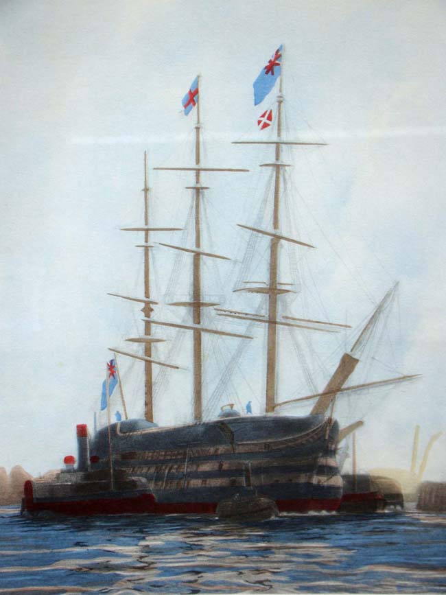 A fine pair of hand colored engravings of "The First Journey of Victory 1778" and "The Last Journey of Victory 1922" — image 3